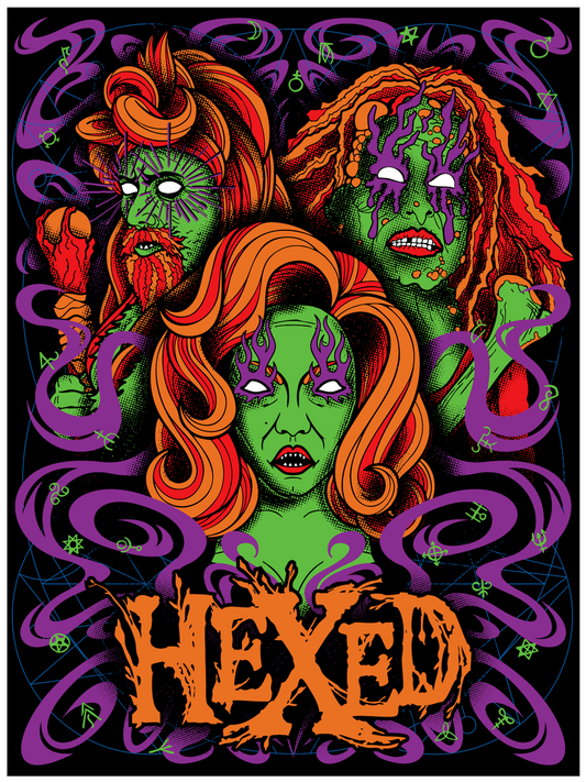 Hexed Black Velvet UV Poster